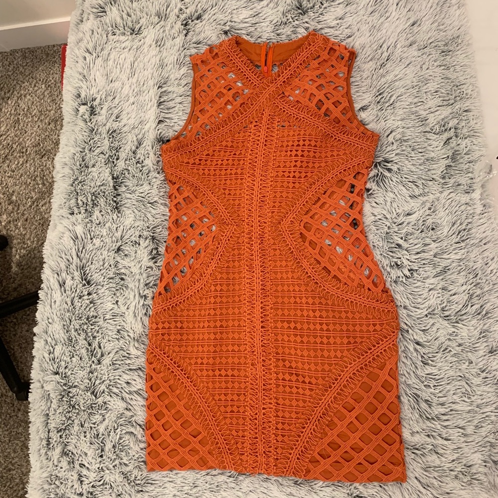 Carli Bybel X Missguided Dress in Salmon pink